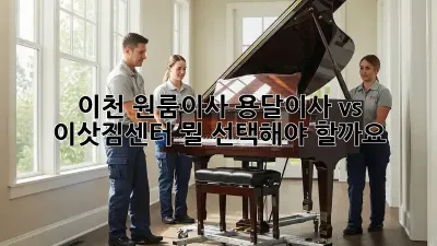 이천 원룸이사? 용달이사 vs 이삿짐센터, 뭘 선택해야 할까요?